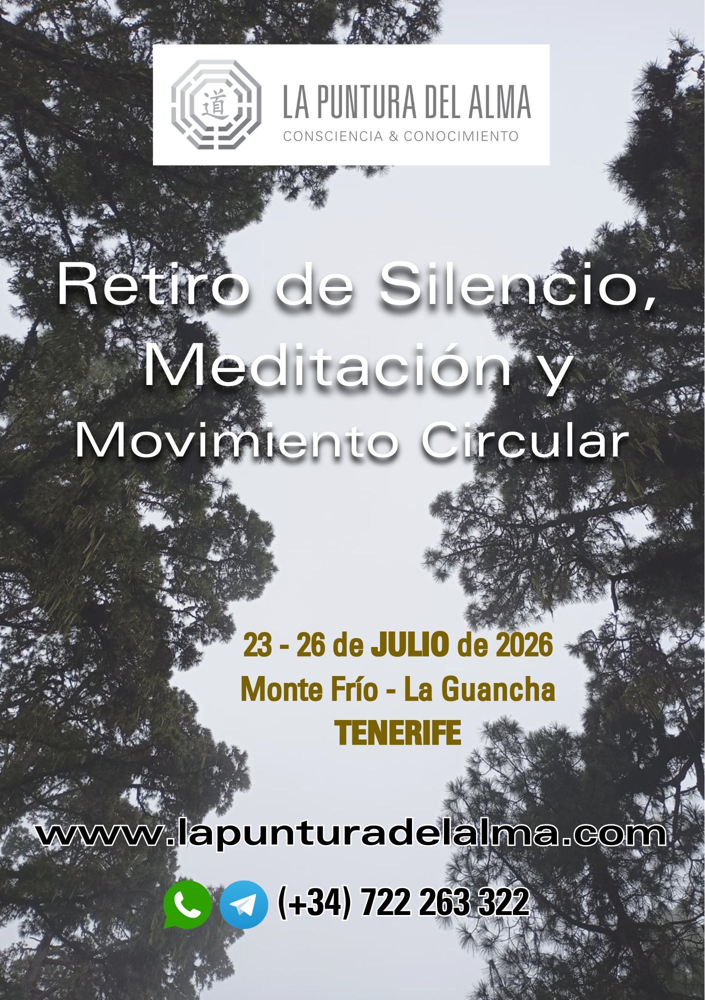 retiro julio 2026 silencio meditación Flyer A5
