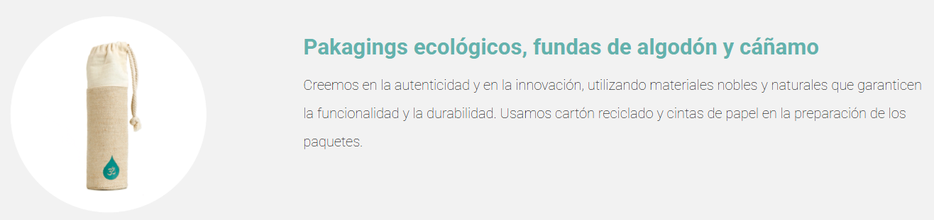 botellas OM WATER pakaging ecológicos